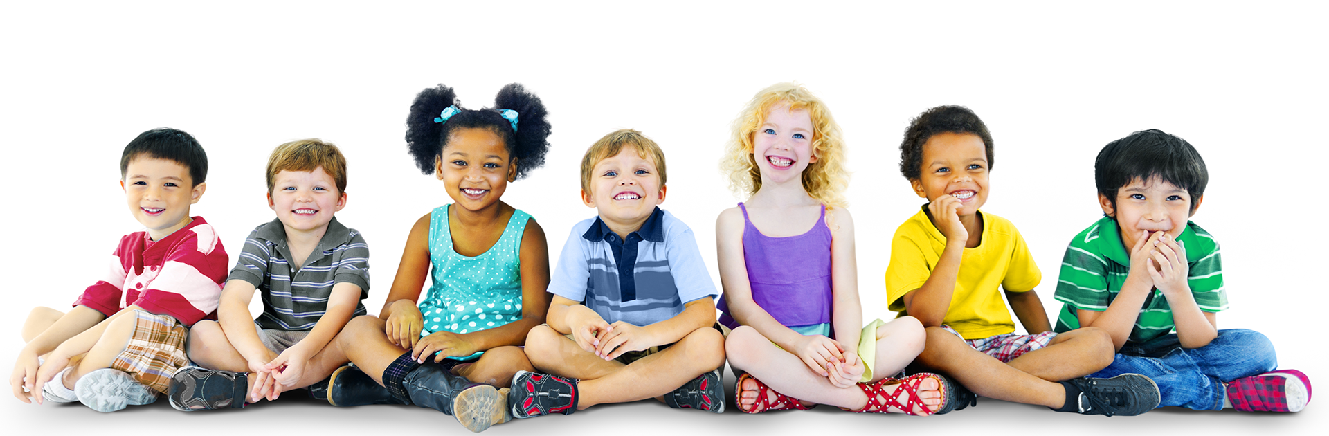 children smiling and happy