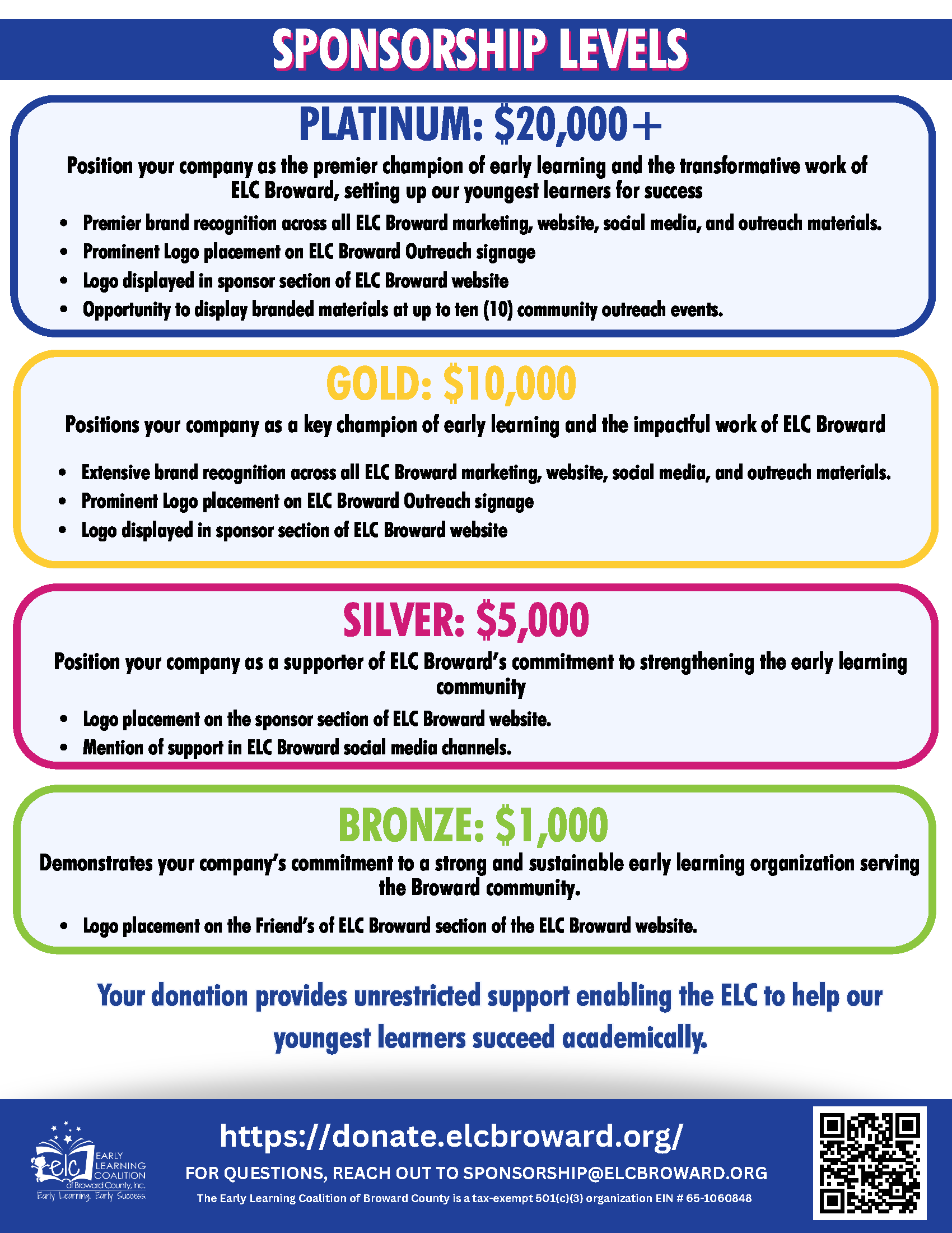 general donor flyer form