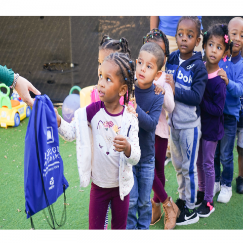 Children receive books