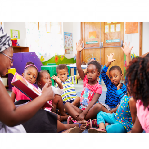 classroom with children