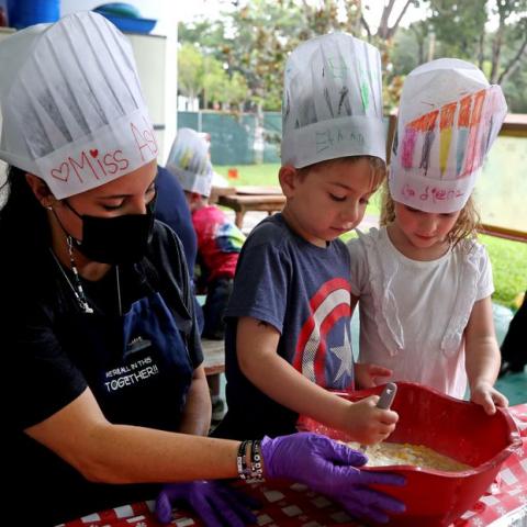 Children with educator